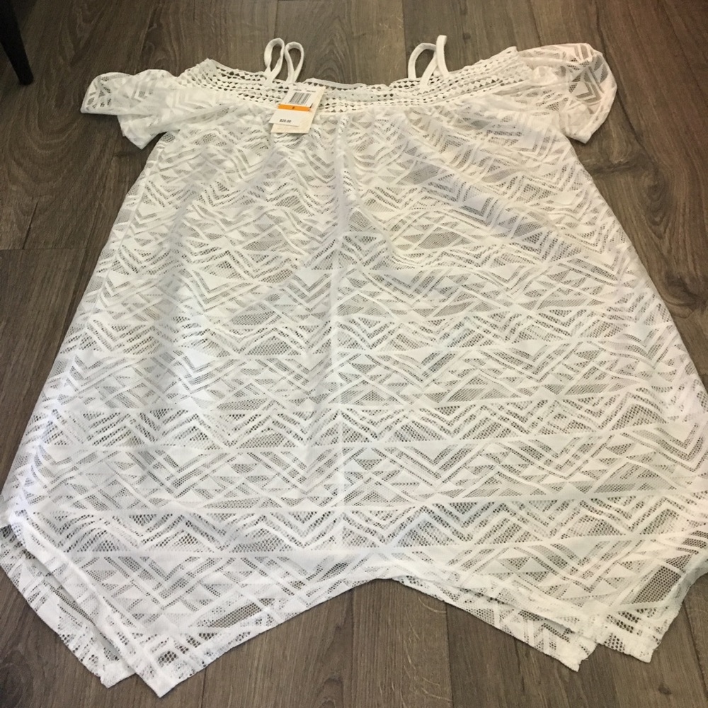 Off the shoulder swim cover up top/dress